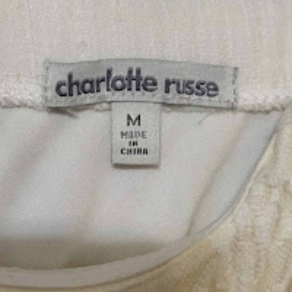 Charlotte Russe Womens White Strapless Mini Dress Size Medium EUC 🐈 - Picture 2 of 12